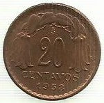 Chile - 20 Centavos 1953 (Km# 177)