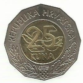 Croacia - 25 Kuna 2004 (Km# 78) Candidato União Europeia