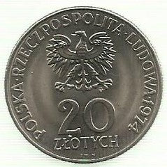 Polonia - 20 Zlotych 1974 (Km# 70) Aniv. Concon