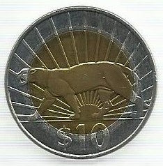 Uruguai - 10 Pesos 2011 (Km# 134)