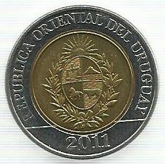 Uruguai - 10 Pesos 2011 (Km# 134)