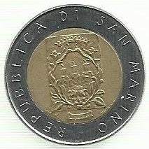 San Marino - 500 Liras 1988 (Km# 226)