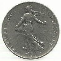 França - 1 Franco 1961 (Km# 925.1)
