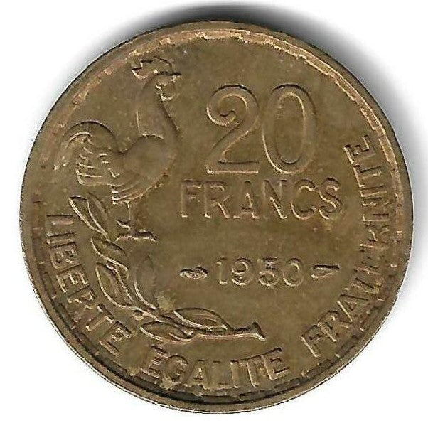 França - 20 Francos 1950 (Km# 916)
