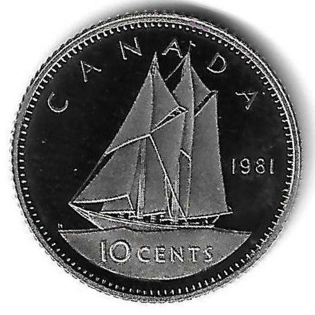 Canada - 10 Centimos 1981 (Km# 77)
