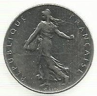 França - 1 Franco 1991 (Km# 925.1)