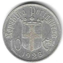 Portugal - 10$00 1928 (Km# 579) Batalha Ourique