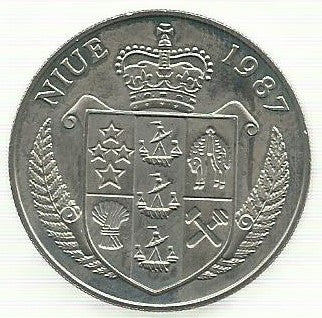 Niue - 5 Dolares 1987 (Km# 5) Steffi Graf