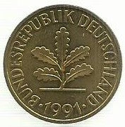 Alemanha - 10 Pfennig 1991 (D)(Km# 108)