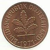 Alemanha - 2 Pfennig 1971 (G)(Km# 106a)