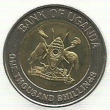 Uganda - 1000 Shillings 2012 (Km# 278)  50 Anos Independencia