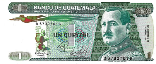 Guatemala - 1 Quetzal 1989 (# 6b)