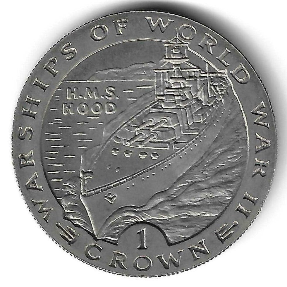 Gibraltar - 1 Crown 1993 (Km# 118) H.M.S. Hood