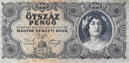 Hungria - 500 Pengo 1945 (# 117)