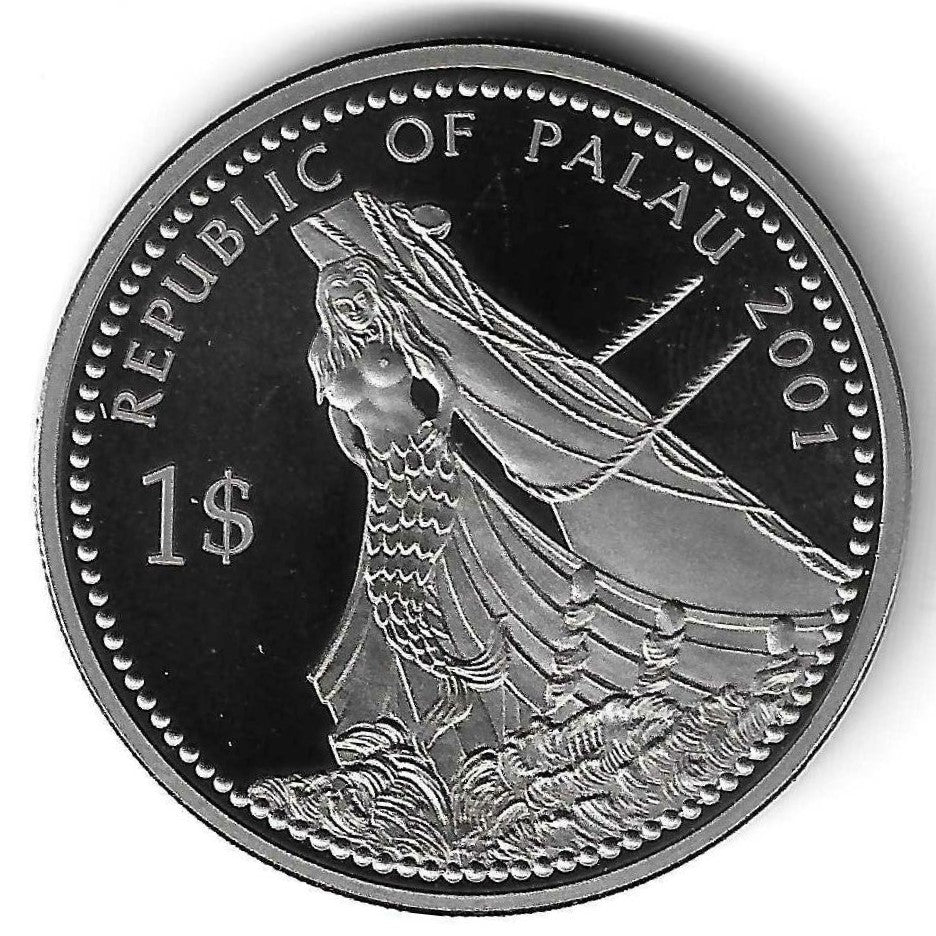 Palau - 1 Dolar 2001 (Km# 64) Idolo Mouro