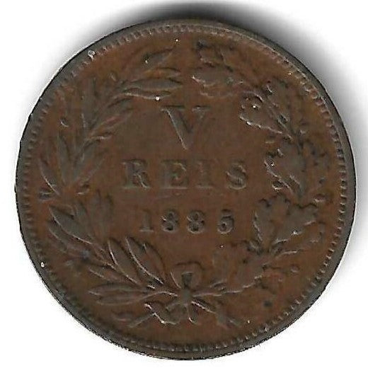 Portugal - V Reis 1885 (Km# 525)