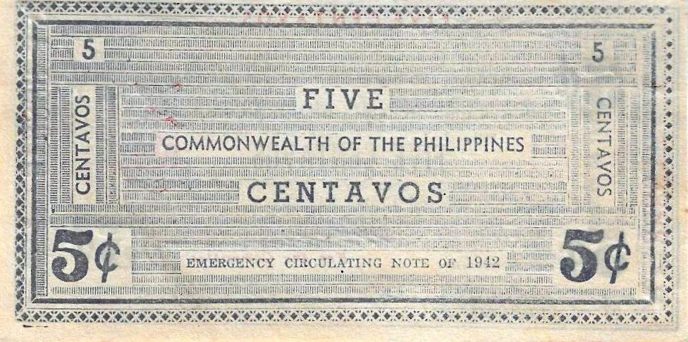 Filipinas - 5 Centavos 1942 (# S640)