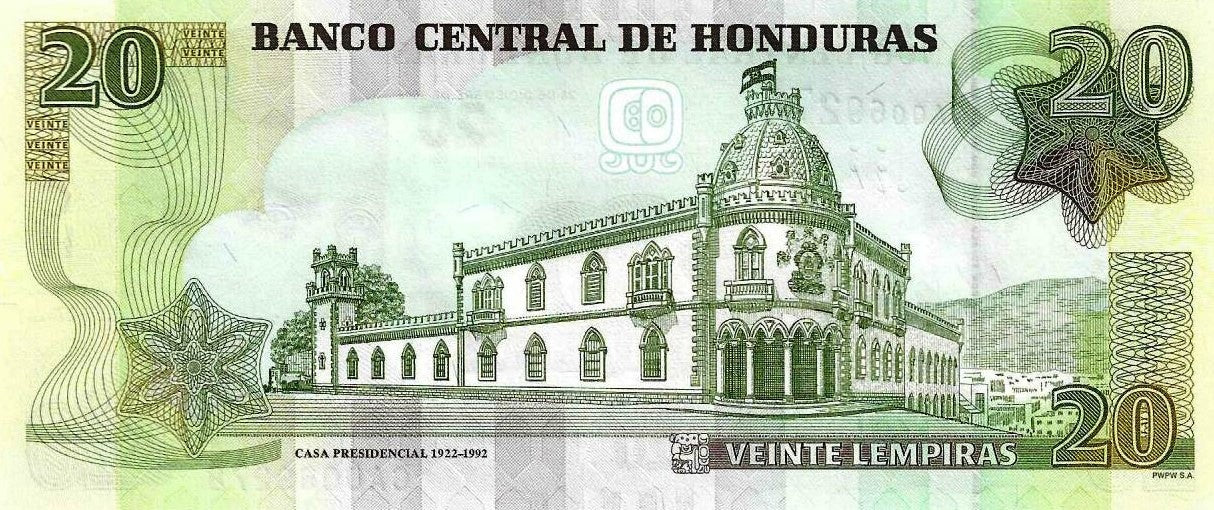 Honduras - 20 Lempiras 2016 (# 100)