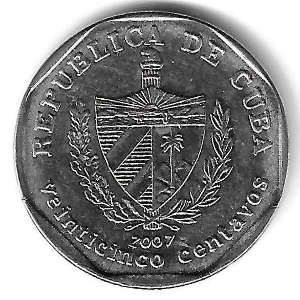 Cuba - 25 Centavos 2007 (Km# 577)