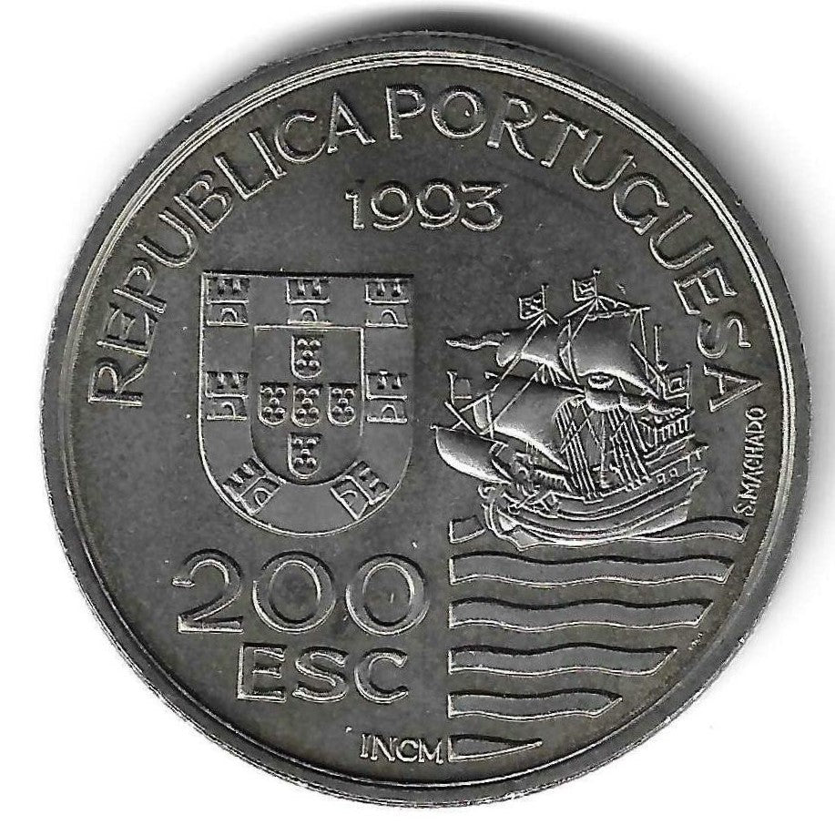Portugal - 200$00 1993 (Km# 667) Daimios Kiushu