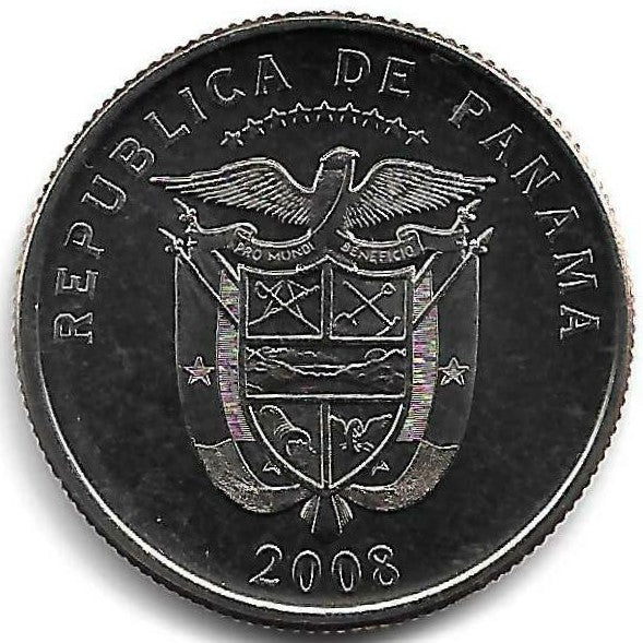 Panama - 1/4 Balboa 2008 (Km# 137.1) Sensibilizacao para o Cancro da Mama