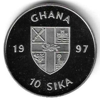 Gana - 10 Sika 1997 (Km# ..) Oceano