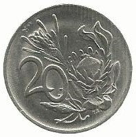 Africa Sul - 20 Centimos 1977 (Km# 86)