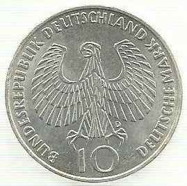 Alemanha - 10 Marcos 1972 (D)(Km# 135) Jogos Ol. Munique