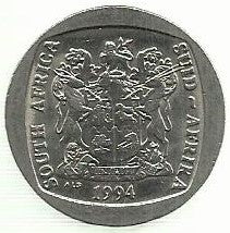 Africa Sul - 5 Rand 1994 (Km# 150) Inauguraçao Presidencial