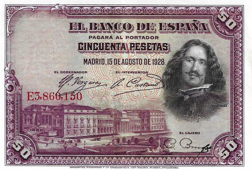 Espanha - 50 Pesetas 1928 (# 75b)