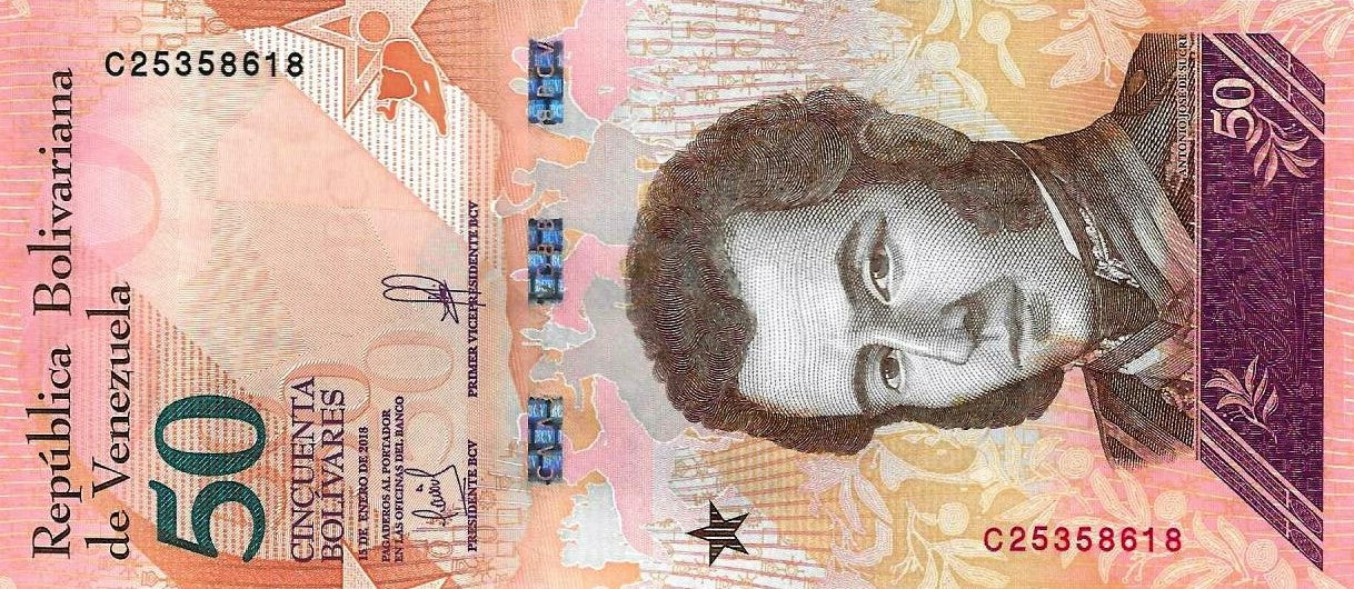 Venezuela - 50 Bolivares 2018 (# 105a)