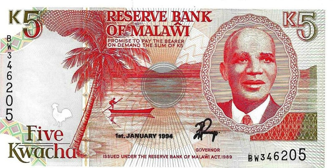 Malawi - 5 Kwacha 1994 (# 24b)