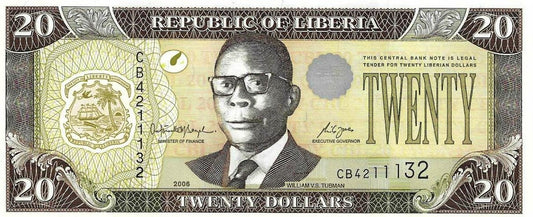 Liberia - 20 Dolares 2006 (# 28c)