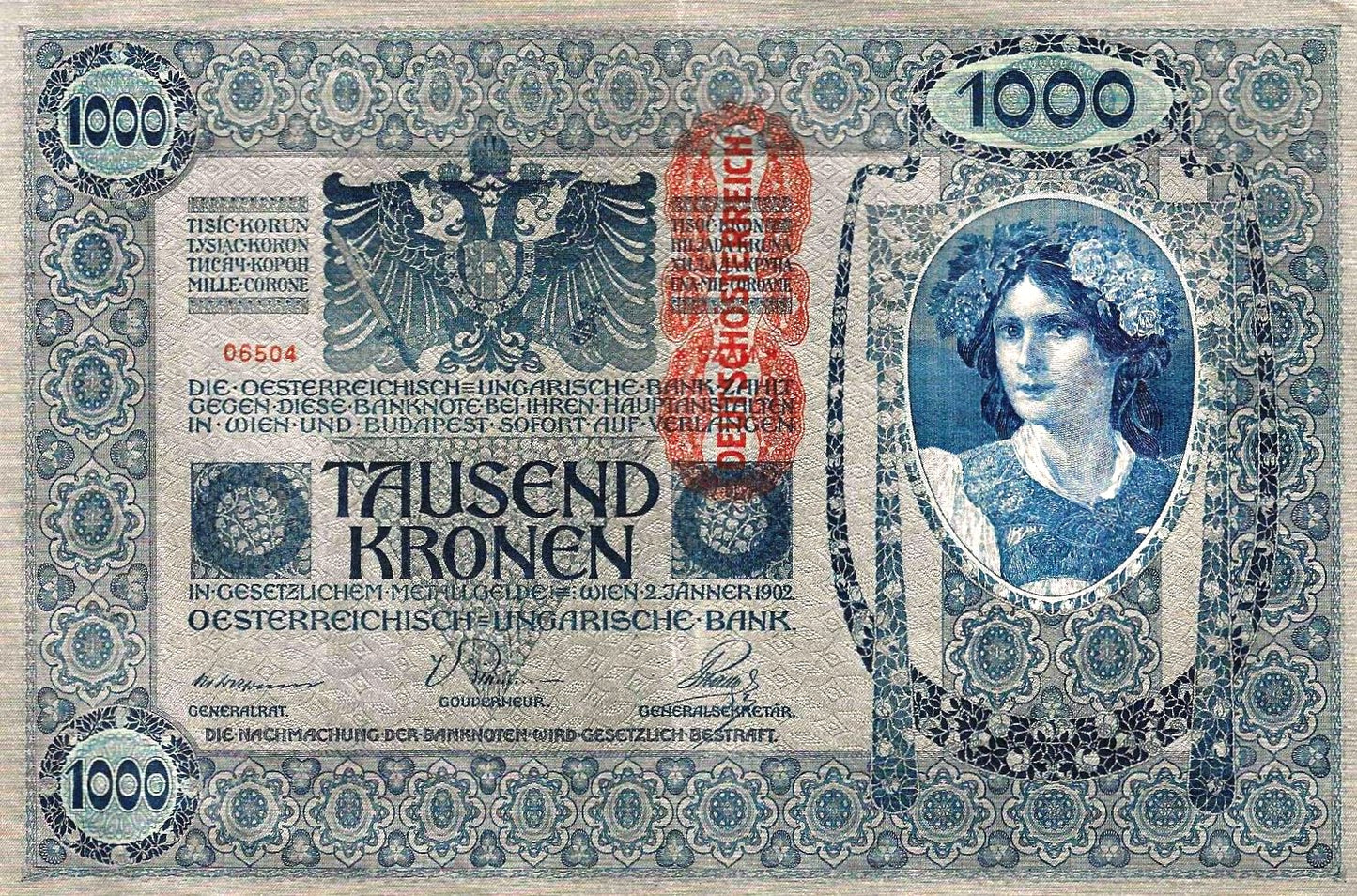 Austria - 1000 Kronen 1902 (# 48)