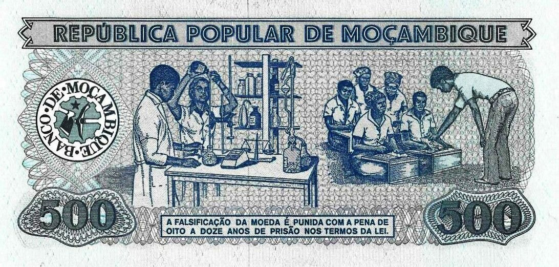 Moçambique - 500 Meticais 1983 (# 131a)
