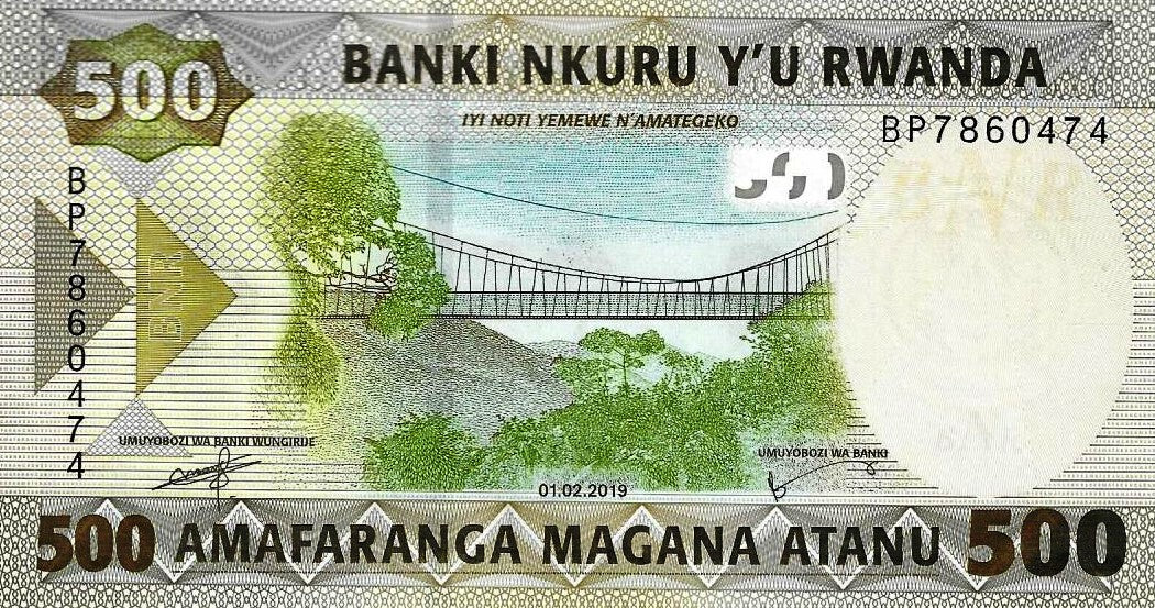 Ruanda - 500 Francos 2019 (# 42)