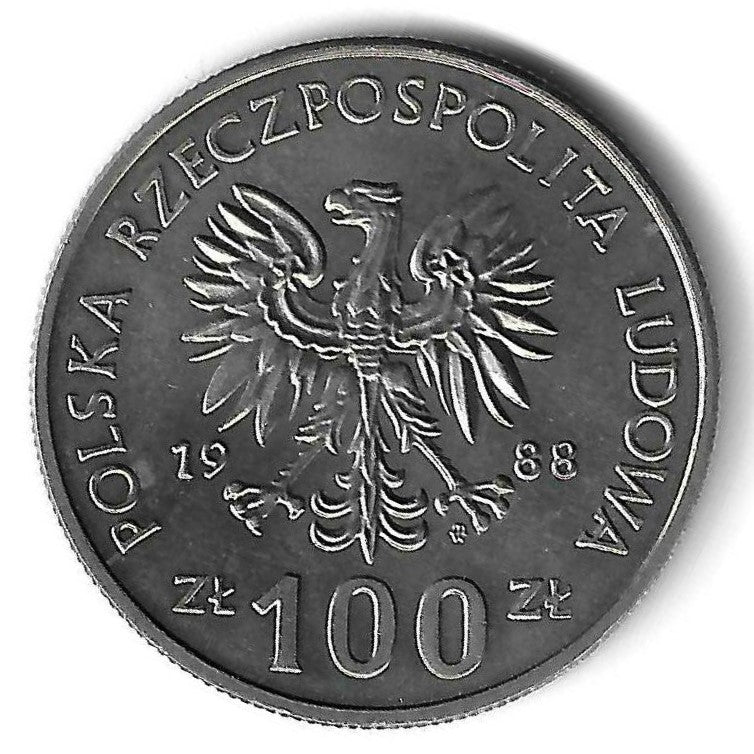 Polonia - 100 Zlotych 1988 (Km# 183) Hedwig I