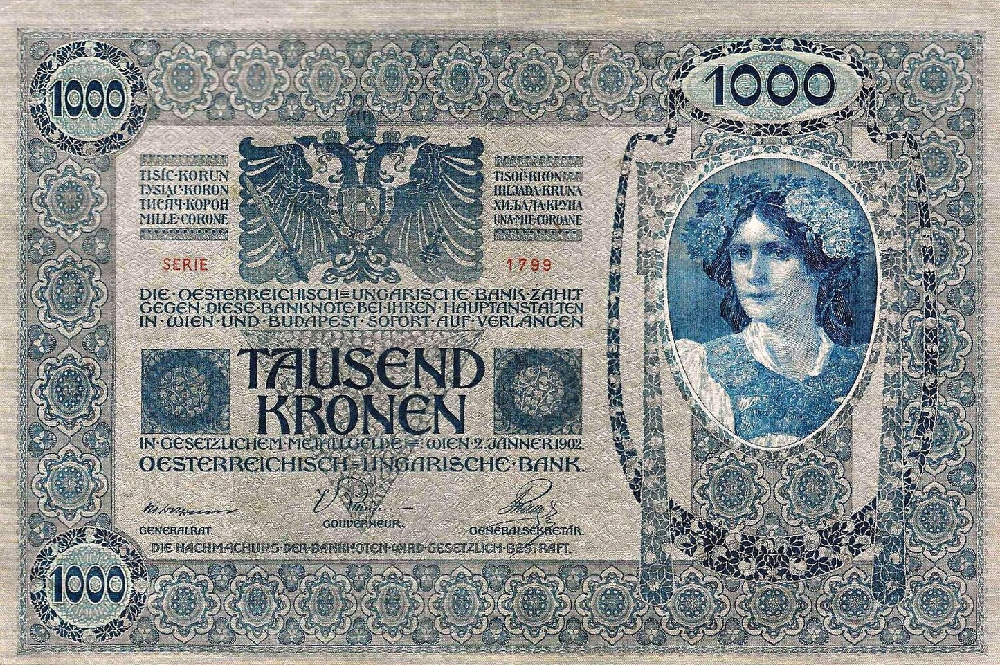 Austria - 1000 Kronen 1902 (# 48)