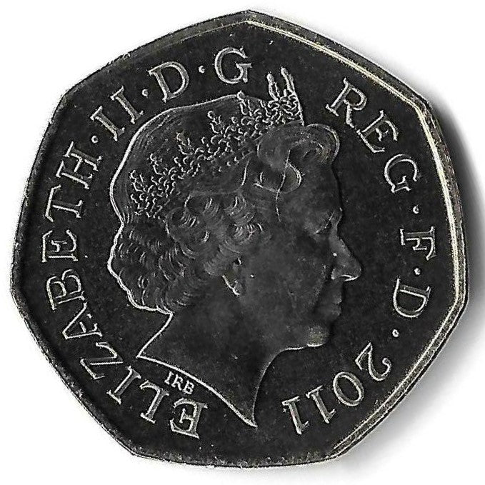 Inglaterra - 50 Pence 2011 (Km# 1180) Tenis Mesa