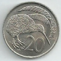 Nova Zelandia - 20 Centimos 1967 (Km# 36.1)