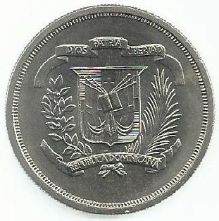 Rep. Dominicana - 1 Peso 1980 (Km# 53)