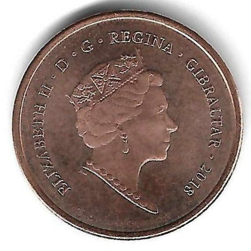 Gibraltar - 1 Penny 2018 (Km# 1618) New Calp House