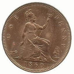 Inglaterra - 1 Penny 1860 (Km# 749.1)