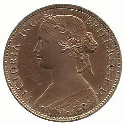 Inglaterra - 1 Penny 1860 (Km# 749.1)