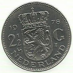 Holanda - 2 1/2 Gulden 1978 (Km# 191)