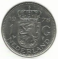 Holanda - 1 Gulden 1978 (Km# 184a)