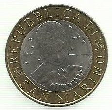 San Marino - 1000 Liras 2000 (Km# 405) Liberdade