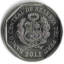 Peru - 1 Novo Sol 2011 (Km# 361) Gran Pajaten