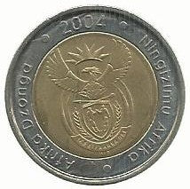 Africa Sul - 5 Rands 2004 (Km# 281)