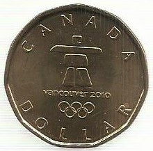 Canadá - 1 Dolar 2010 (Km# 883) J. Olimpicos Inverno